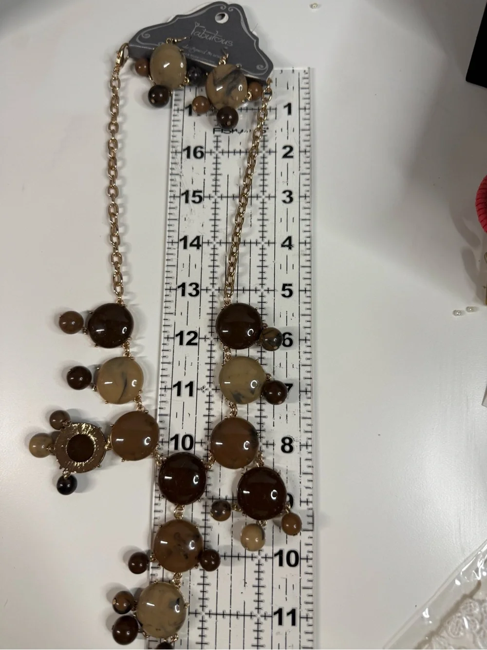 Statement Brown and Tan Bead Bib Necklace - Women fashion Jewelry